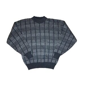 Vtg Via Europa Sweater Mens L Pullover Wool Blend Grandpa‎ Chunky Thick Knit